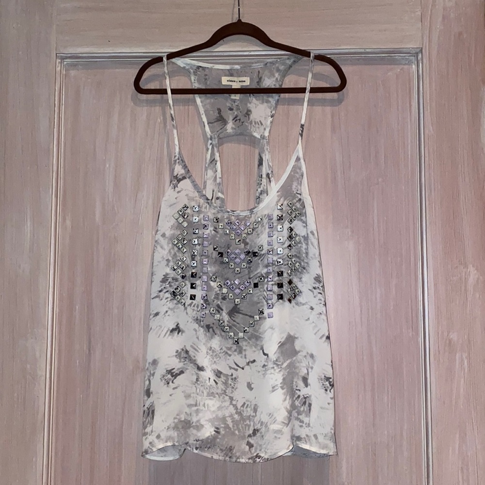 Silence + Noise Studded Multicolor Blouse Tank